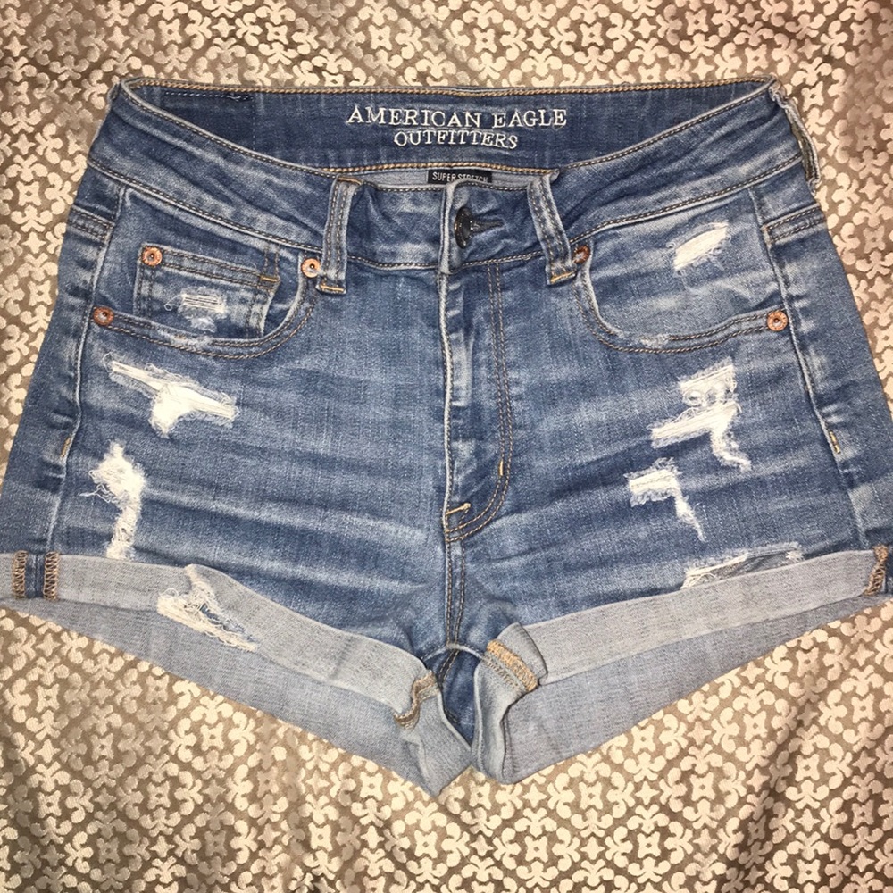 AE hi-rise shortie super stretch shorts